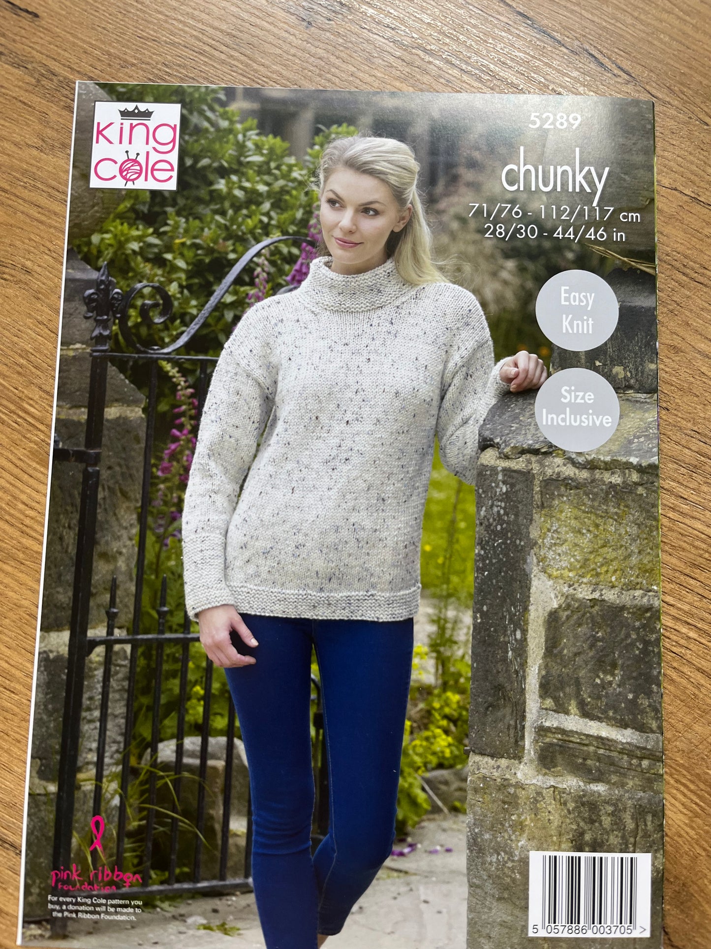 Ladies Round Neck Jumper - King Cole Chunky
