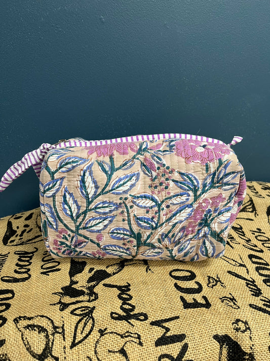 Quilted Make up Bag - Large