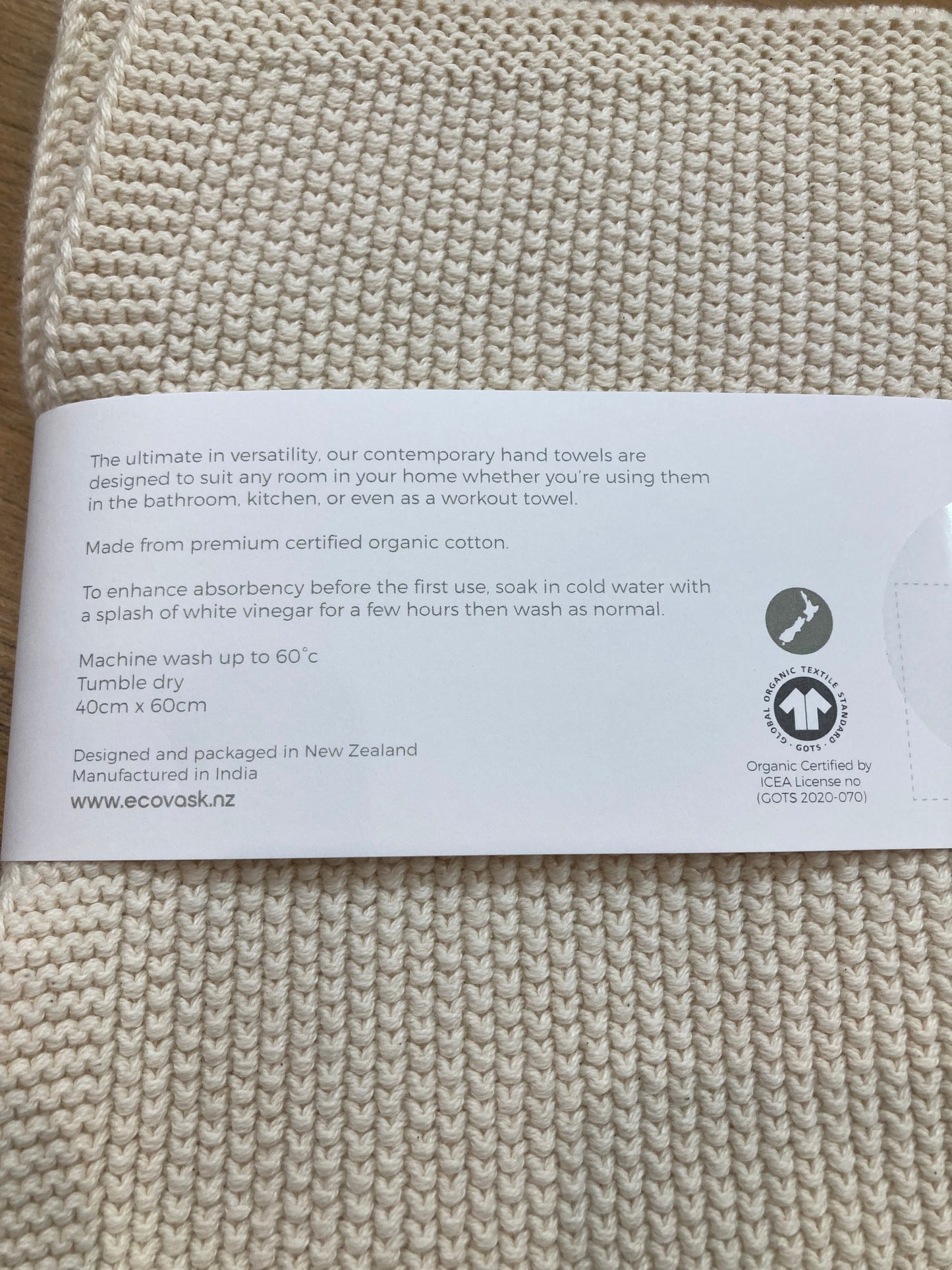 Ecovask Hand Towel - Denim