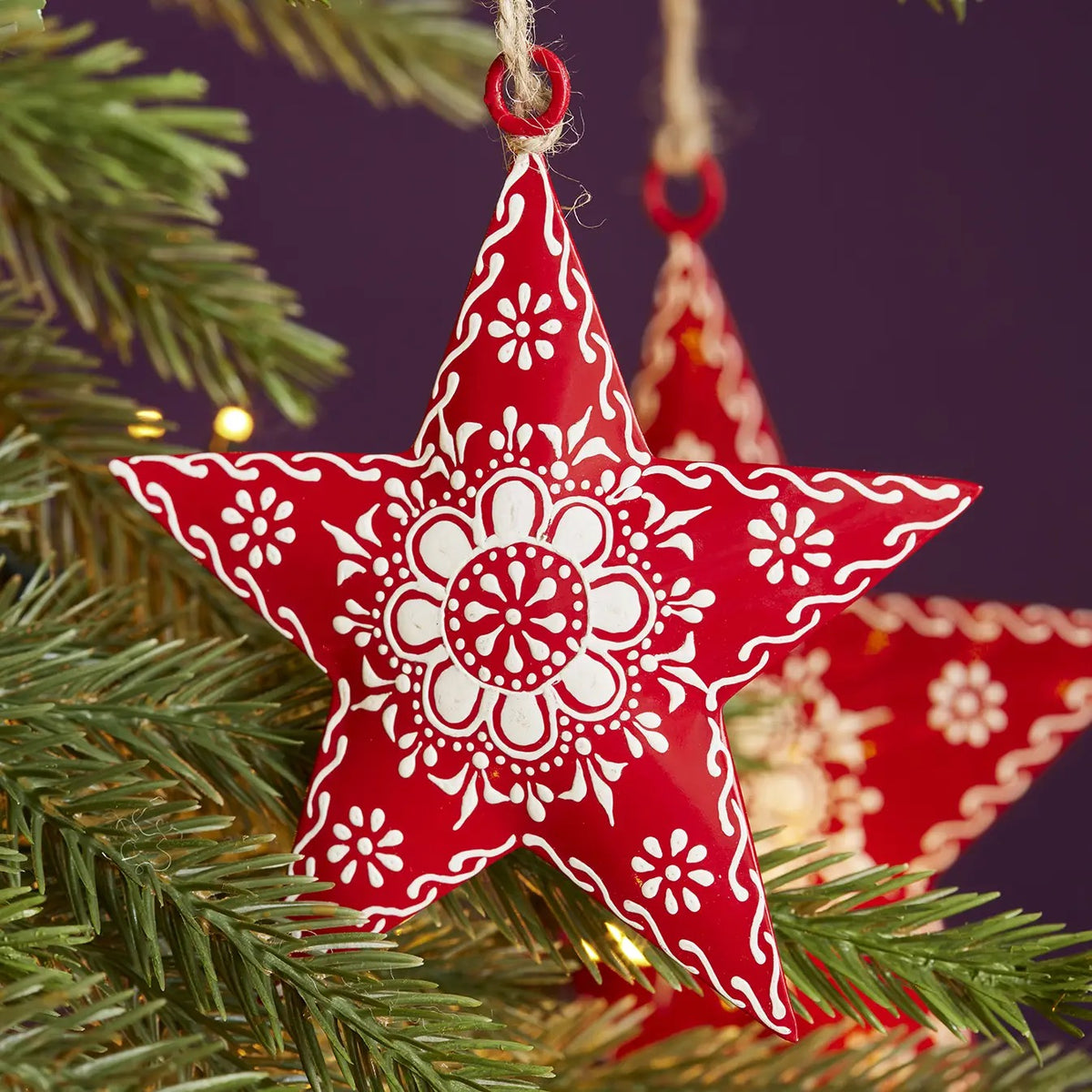 Metal Hanging Christmas Stars
