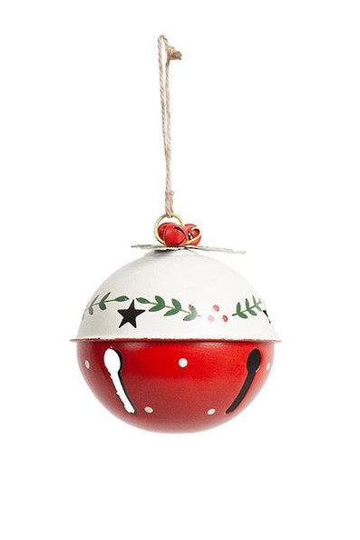 Merry Christmas Bell Christmas Pudding Bauble