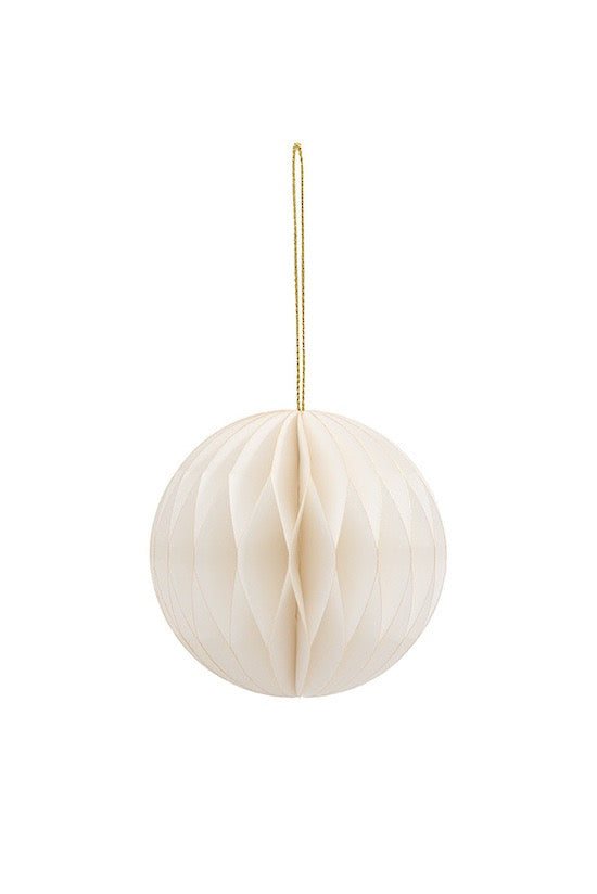 Christmas Hanging Decoration - Paper Ball white