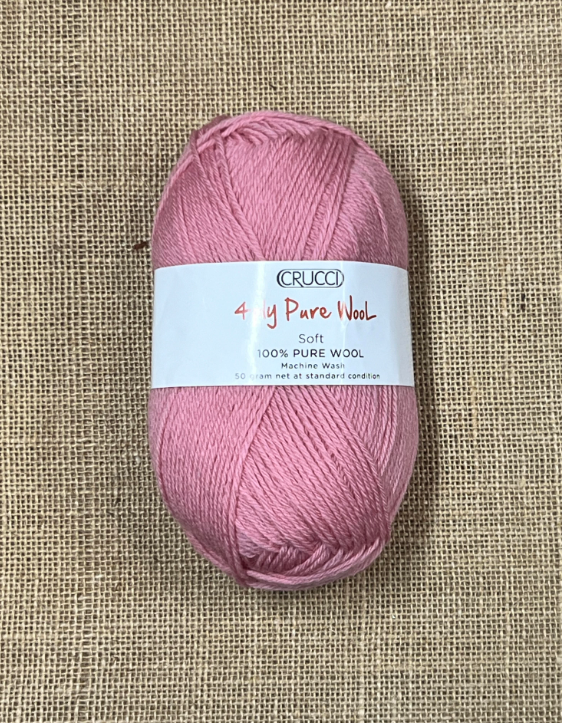 Crucci Pure Wool 4ply - Rose