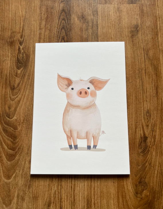 Farmyard Piggy Print