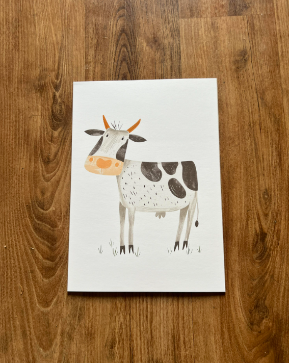 Farmyard Cow Print