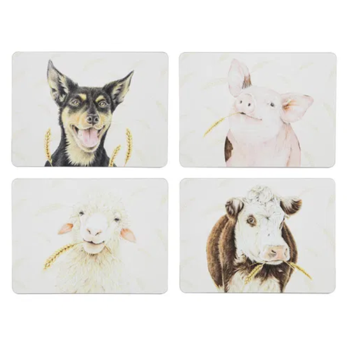 Ashdene Farmyard Faces Placemats