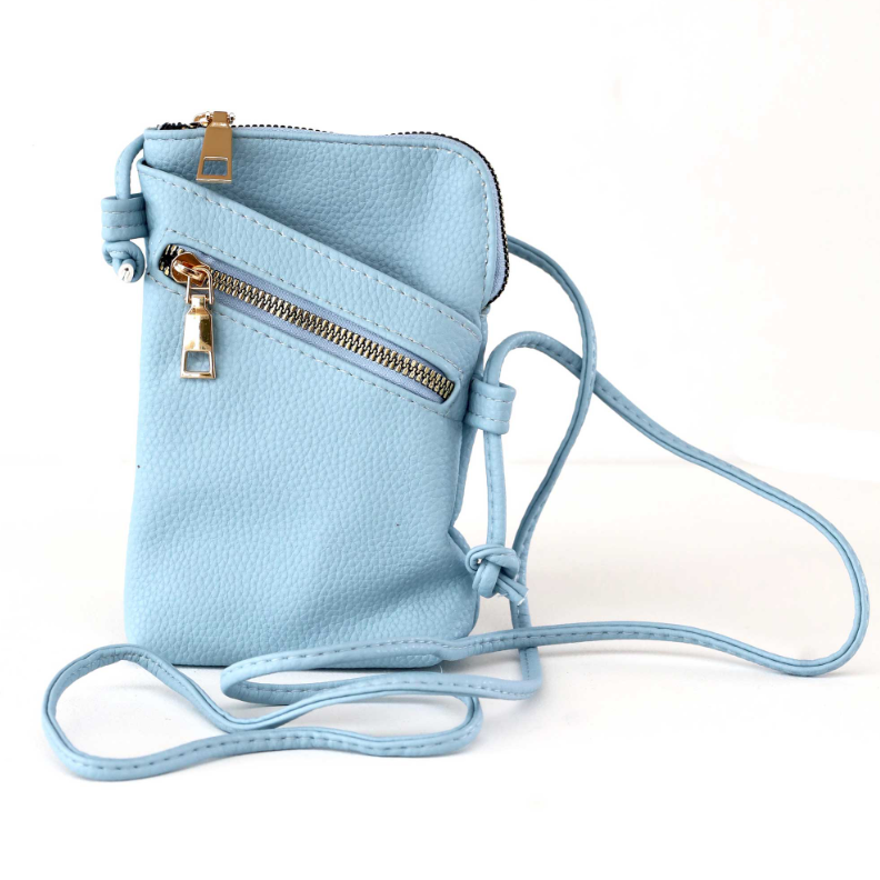 Cross Body Shoulder Strap Bag – Pale Blue