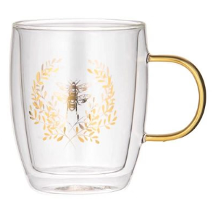Ashdene Elegant Bee Glass Mug