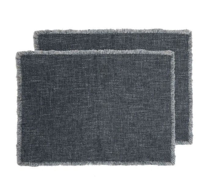 Ladelle Placemats - Charcoal