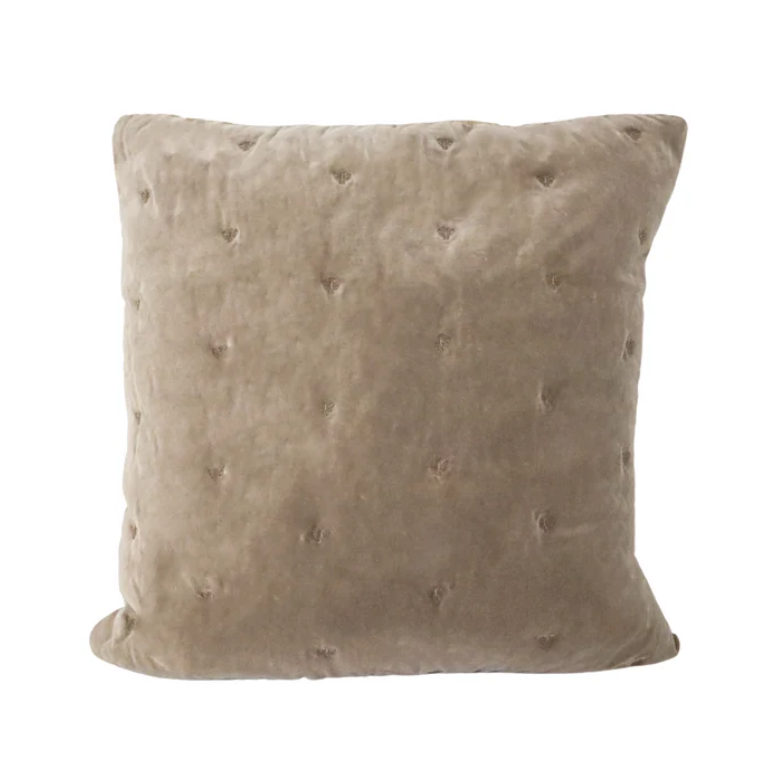 Mason Bee Velvet Cushion -Stone