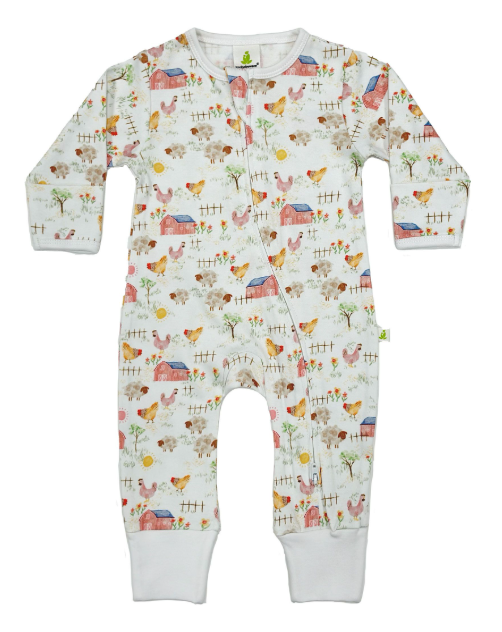 Long Sleeve Zipsuit – On the Farm