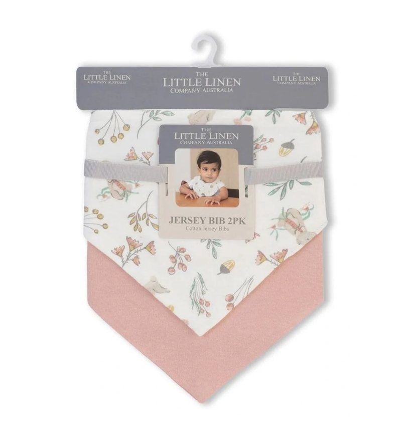Jersey Baby Bib 2 Pack - Harvest Bunny