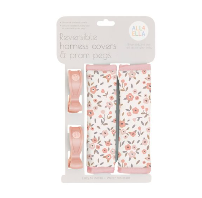 Harness Covers & Pram Pegs - Floral Bouquet