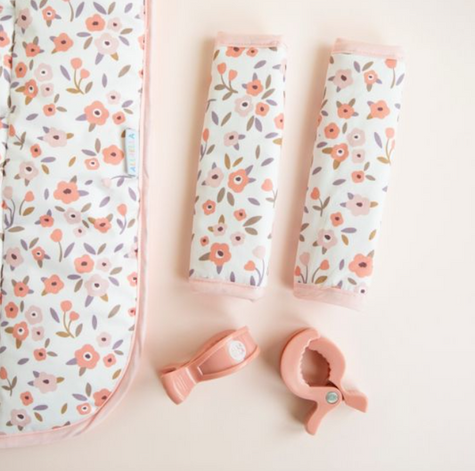 Harness Covers & Pram Pegs - Floral Bouquet
