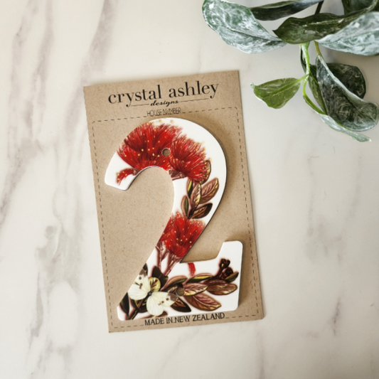 NZ Floral House Numbers Wall Art & Decor 1-9