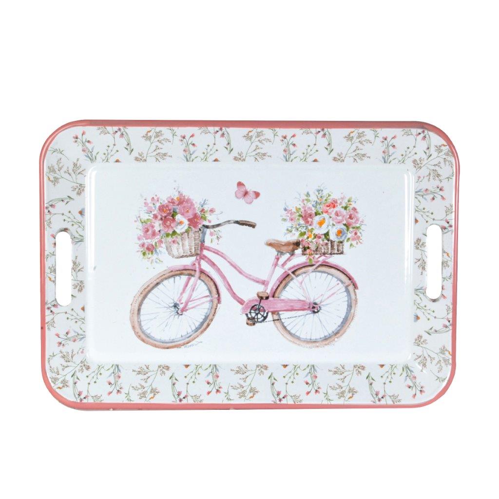Tin Serving Tray - BIking