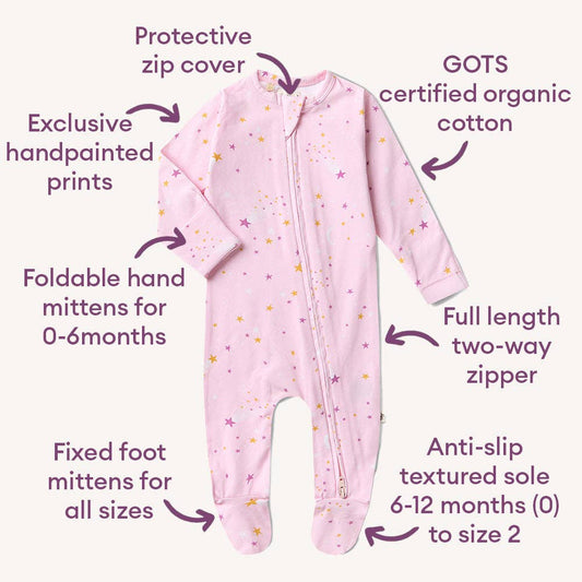 Organic Cotton Snuggle Hunny Sleepsuit - Twinkle