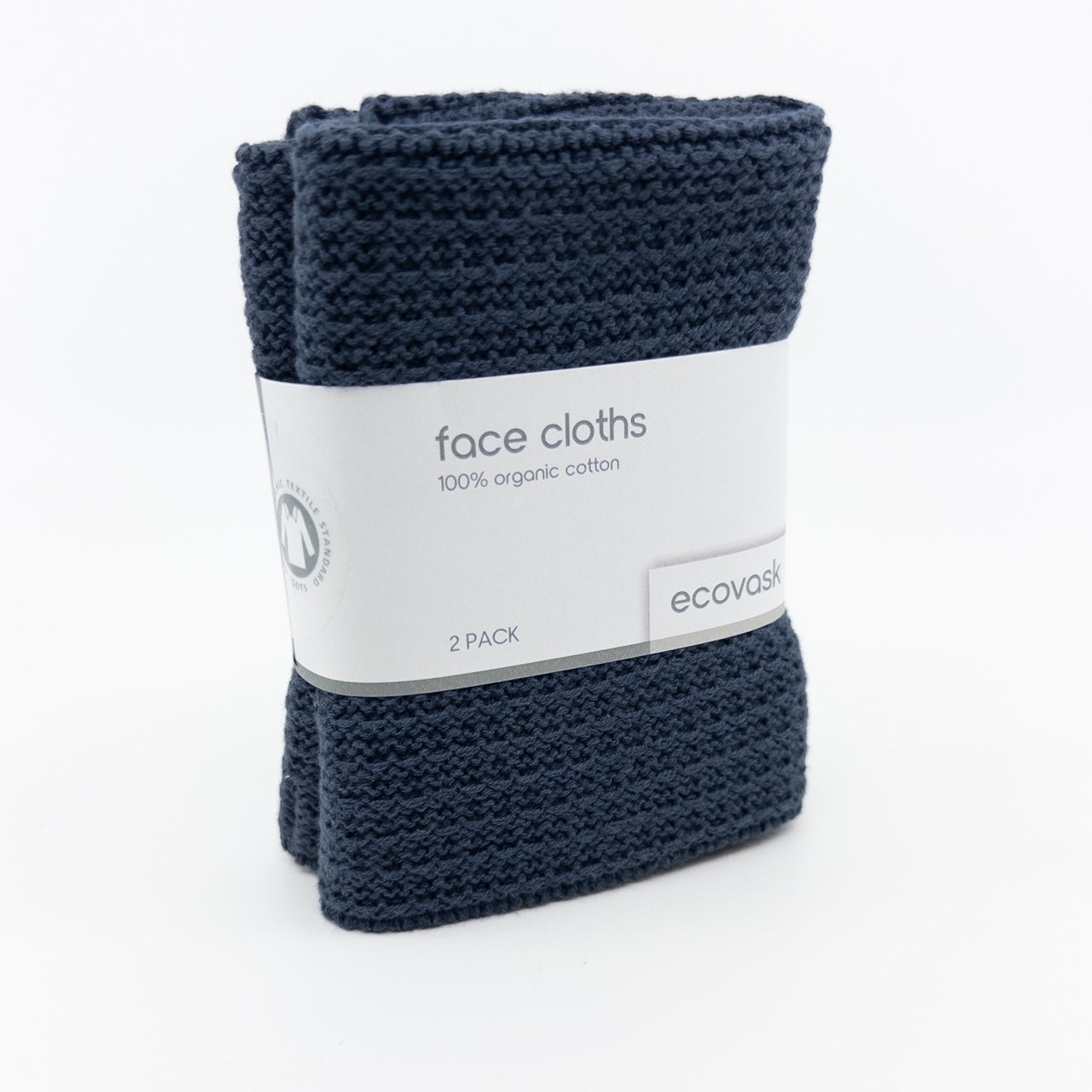 Ecovask Face Cloths Navy