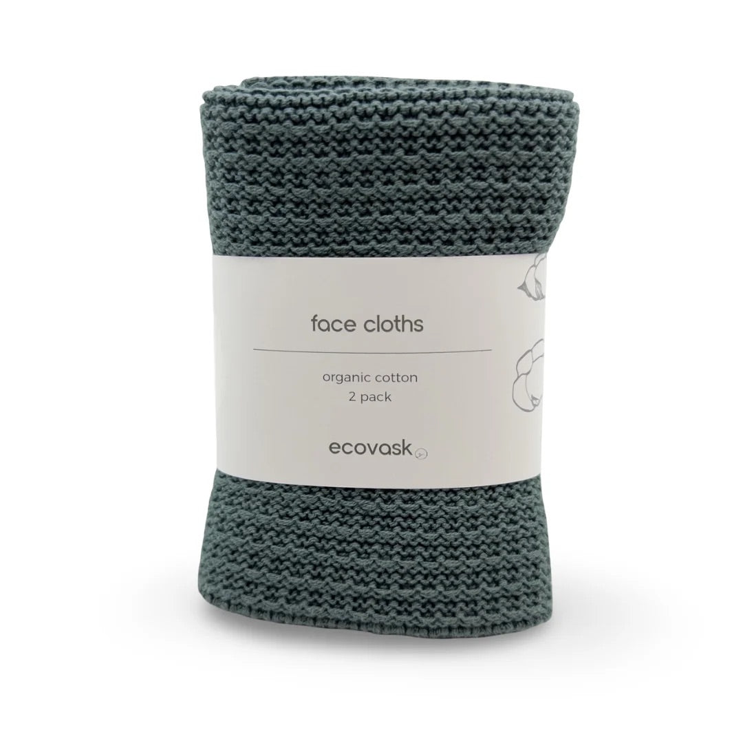 Ecovask Face Cloths - Sea Foam