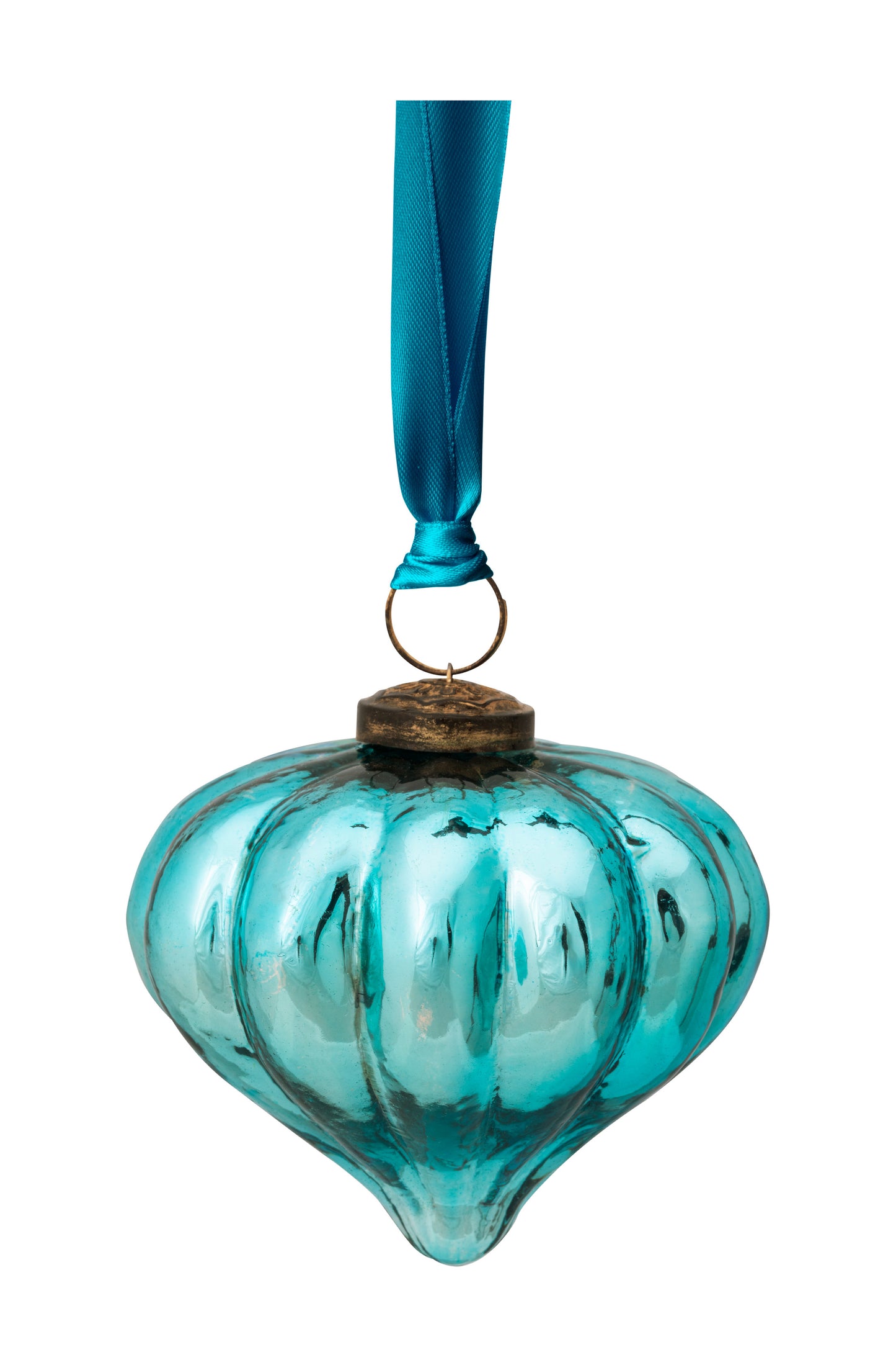 Christmas Glass Ornament - Blue Bauble