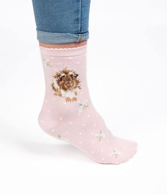 Wrendale Designs Ladies Socks - Grinny Pig