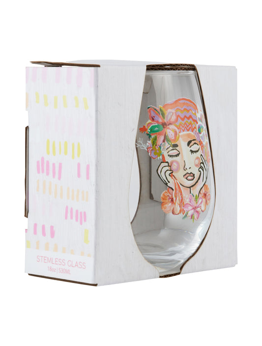 Stemless Wine Glass - Lady