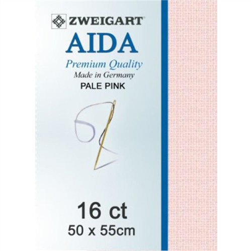 Zweigart Aida 16 ct - Pale Pink