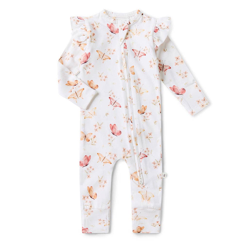 Organic Cotton Snuggle Hunny Sleepsuit - Butterfly