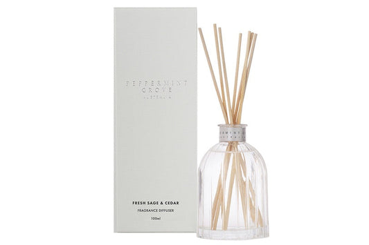 Peppermint Grove Diffuser 100ml - Fresh Sage and Cedar