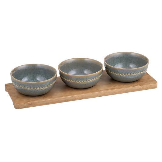Cameo Sage 4 pce Bowl and Tray