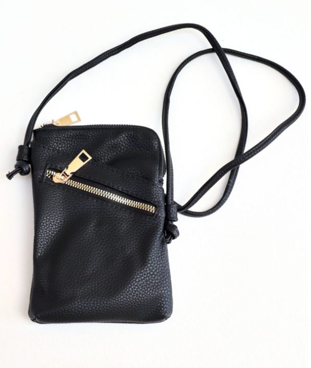 Cross Body Shoulder Bag - Black