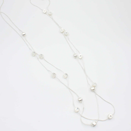 Double Chain Diamante Necklace