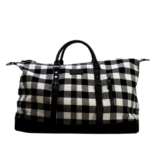 Moana Road Waikawa Overnight Bag - Black/White
