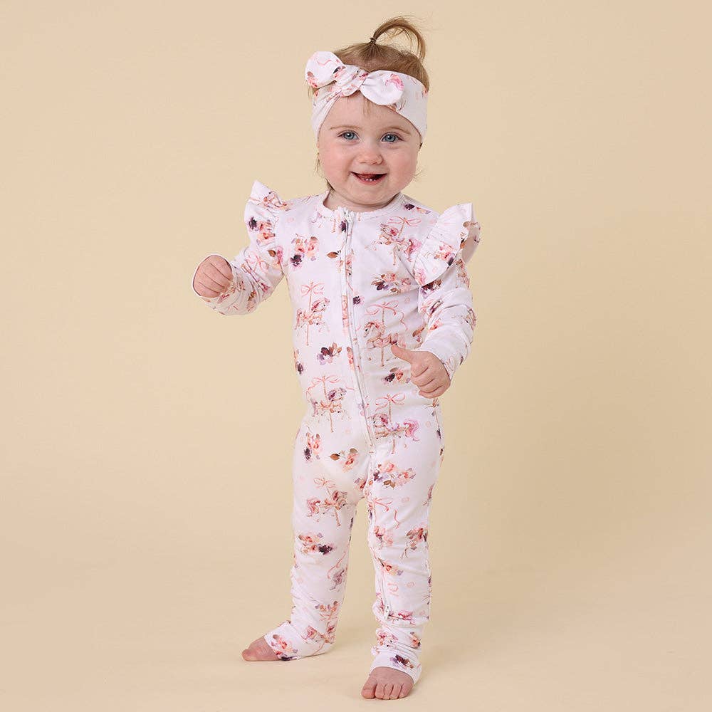 Organic Cotton Snuggle Hunny Sleepsuit - Carousel