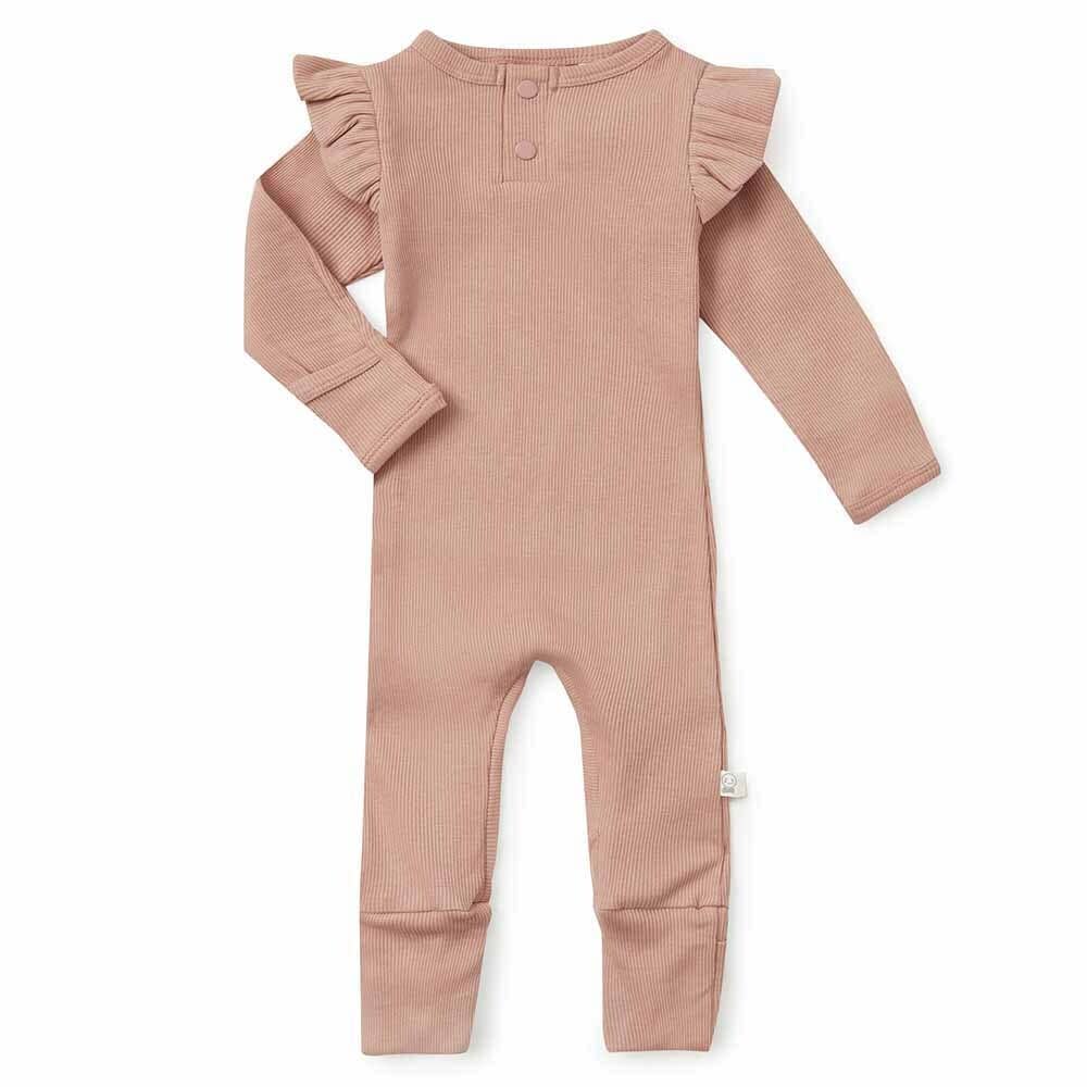 Organic Cotton Snuggle Hunny Sleepsuit - Rose