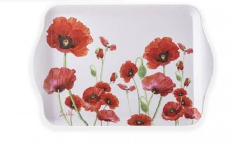 Red Poppies Scatter Tray