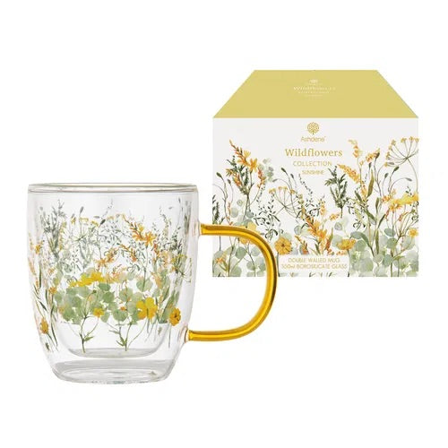 Ashdene Wildflowers Double Wall Mug - Sunshine