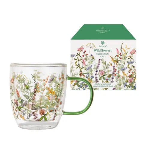 Ashdene Wildflowers Double Wall Mug - Forest