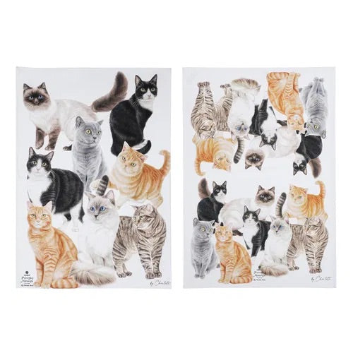 Purrrfect Moments Cat Tea Towels