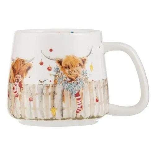 Highland Cow Christmas Mug