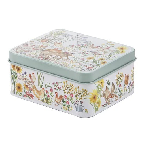 Garden Hens Biscuit Tin