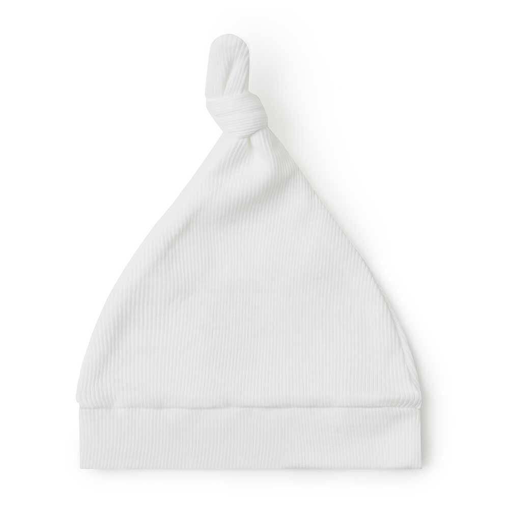 Organic Cotton Knotted Beanie - MIlk