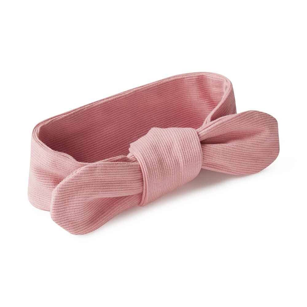 Organic Cotton Topknot Headband - Rose