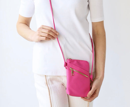Cross Body Shoulder Bag - Hot Pink