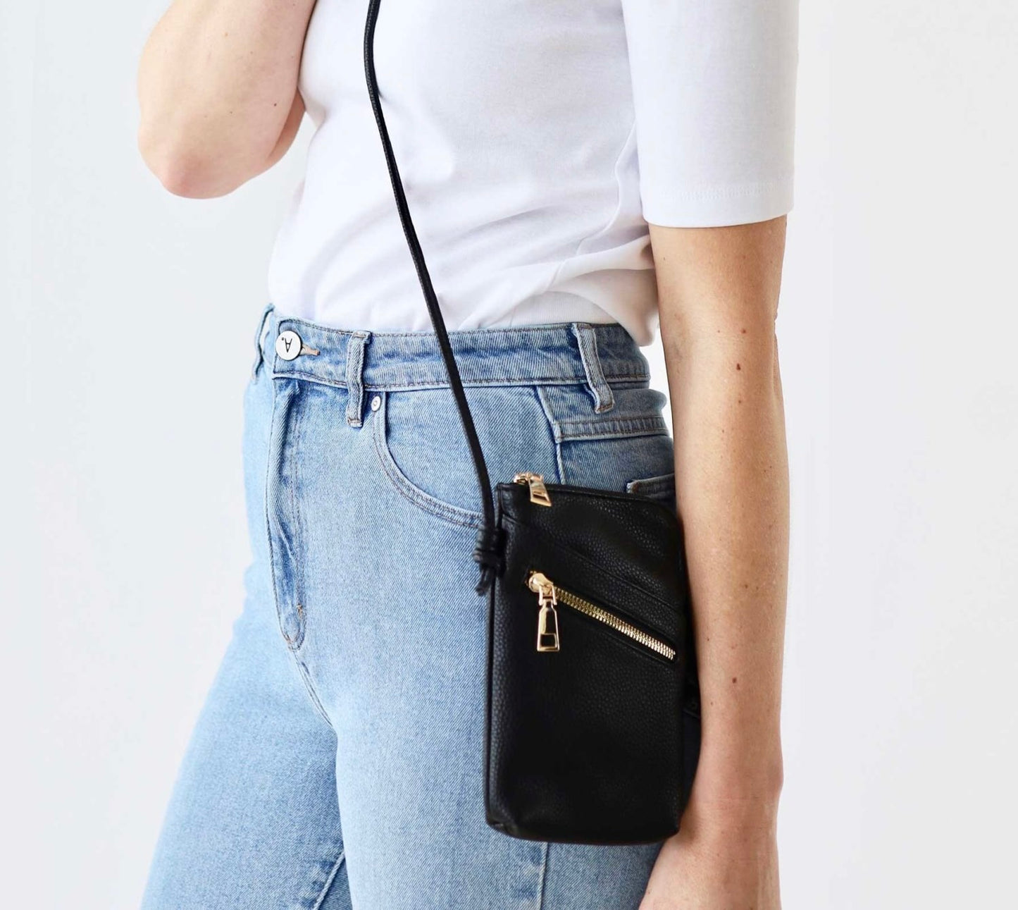 Cross Body Shoulder Bag - Black