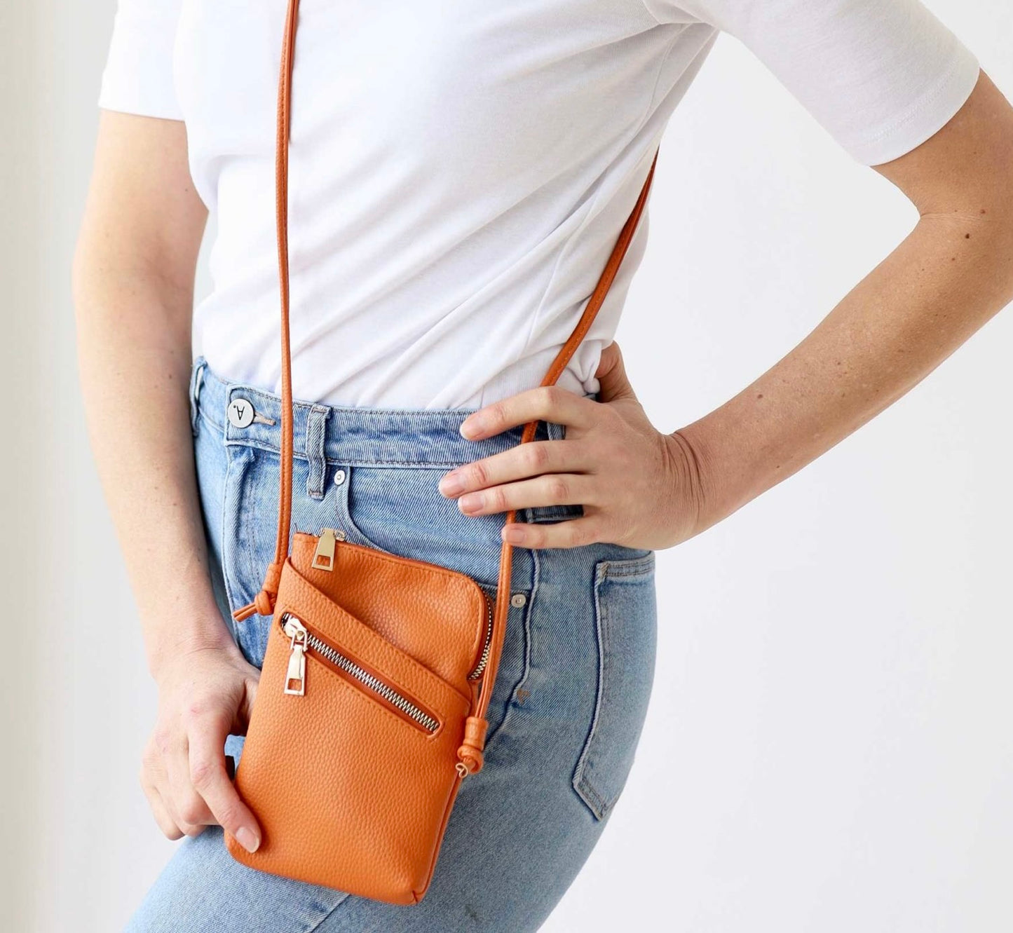 Cross Body Shoulder Bag - Burnt Orange