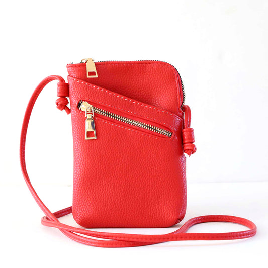 Cross Body Shoulder Bag - Red