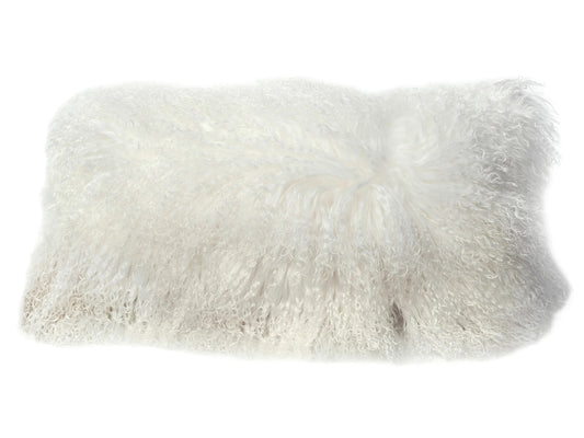 Tibetan Sheepskin Cushion - Ivory