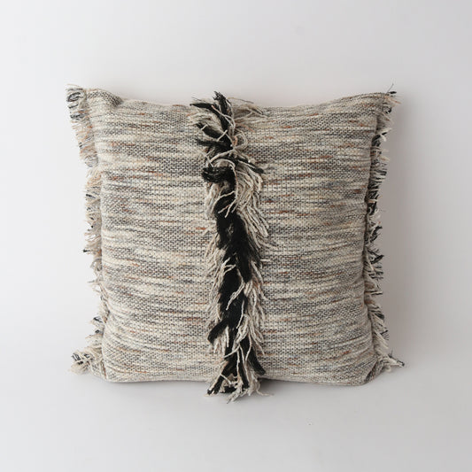 Fringe Cushion - Stone