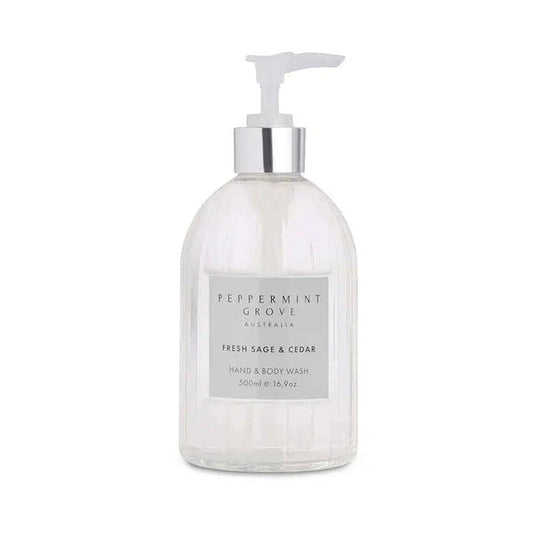 Peppermint Grove Hand and Body Wash 500ml - Fresh Sage and Cedar